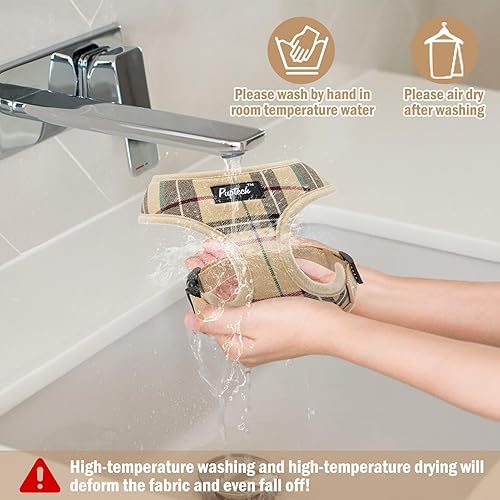 Miniatura 8 de Arnés de malla suave para perro chaleco acolchado cómodo para cachorros sin arneses incómodos