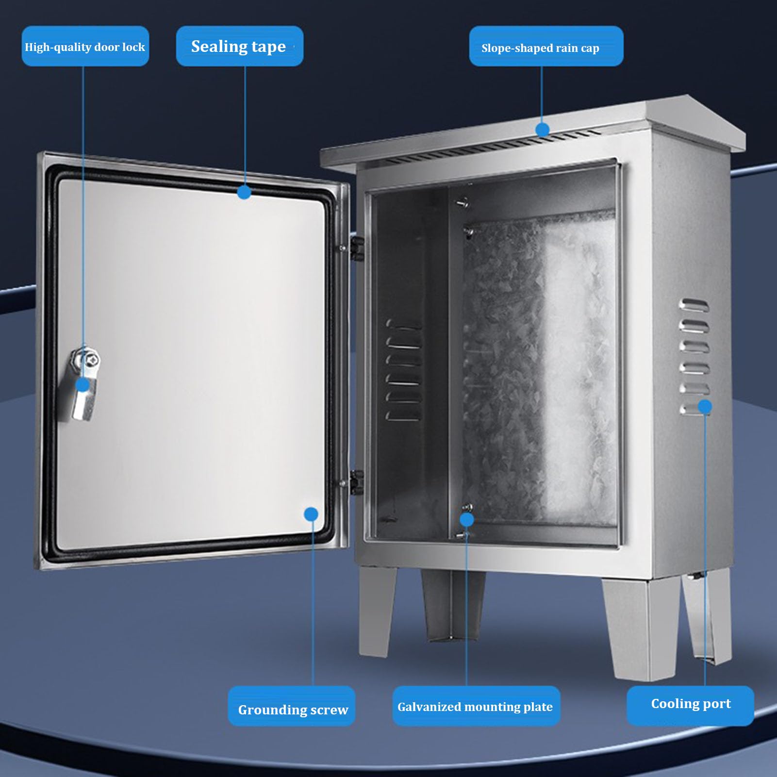 Elektrischer Anschlusskasten Für Den Außenbereich,wetterfeste Elektronische Projektbox Aus Metall Für Die Wandmontage,universeller Elektrogerätegehäusekasten Verteilungsschutzkasten