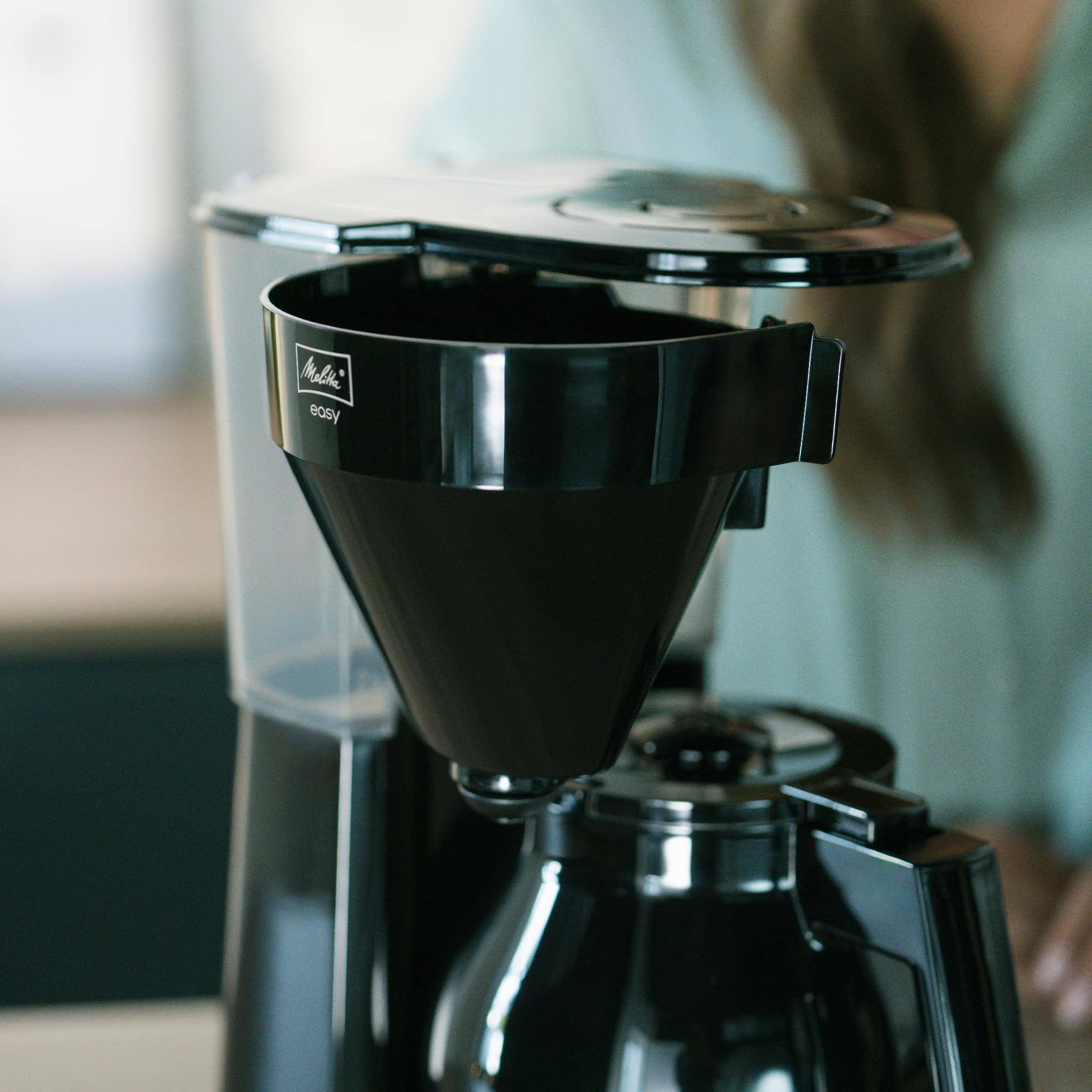 Melitta Cafetière à Filtre avec Verseuse Isotherme et seconde verseuse, Easy Therm II, Noir
