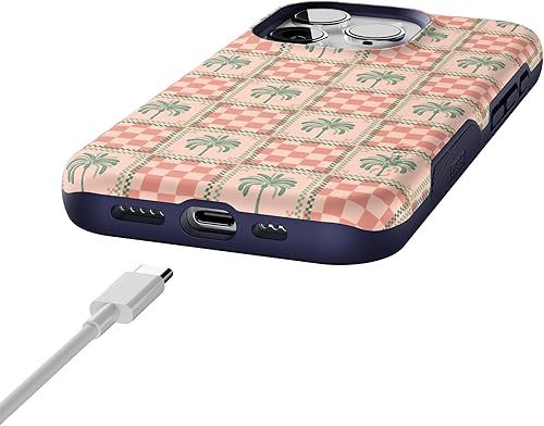 Vista 1365 de Casely Funda para iPhone 15 Pro Jardín Secreto Flores mixtas Funda atrevida Compatible con MagSafe y botón de acción Jardín Secreto Floral