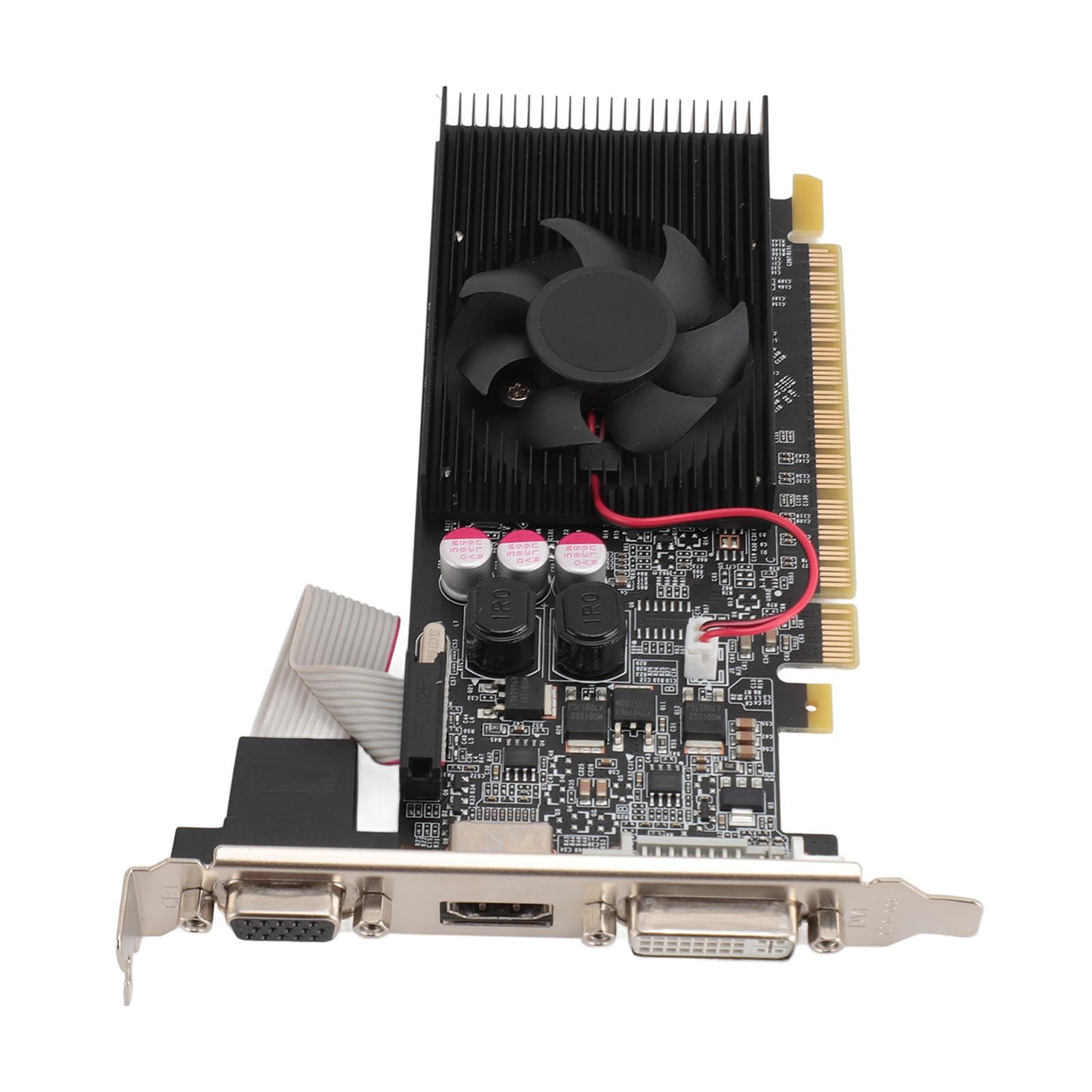 Bewinner Scheda grafica GT610, 2 GB DDR3 a basso profilo, HDMI DVI VGA 2560x1600 PCIe 2.0 Scheda grafica da gioco per 10/11/7/8