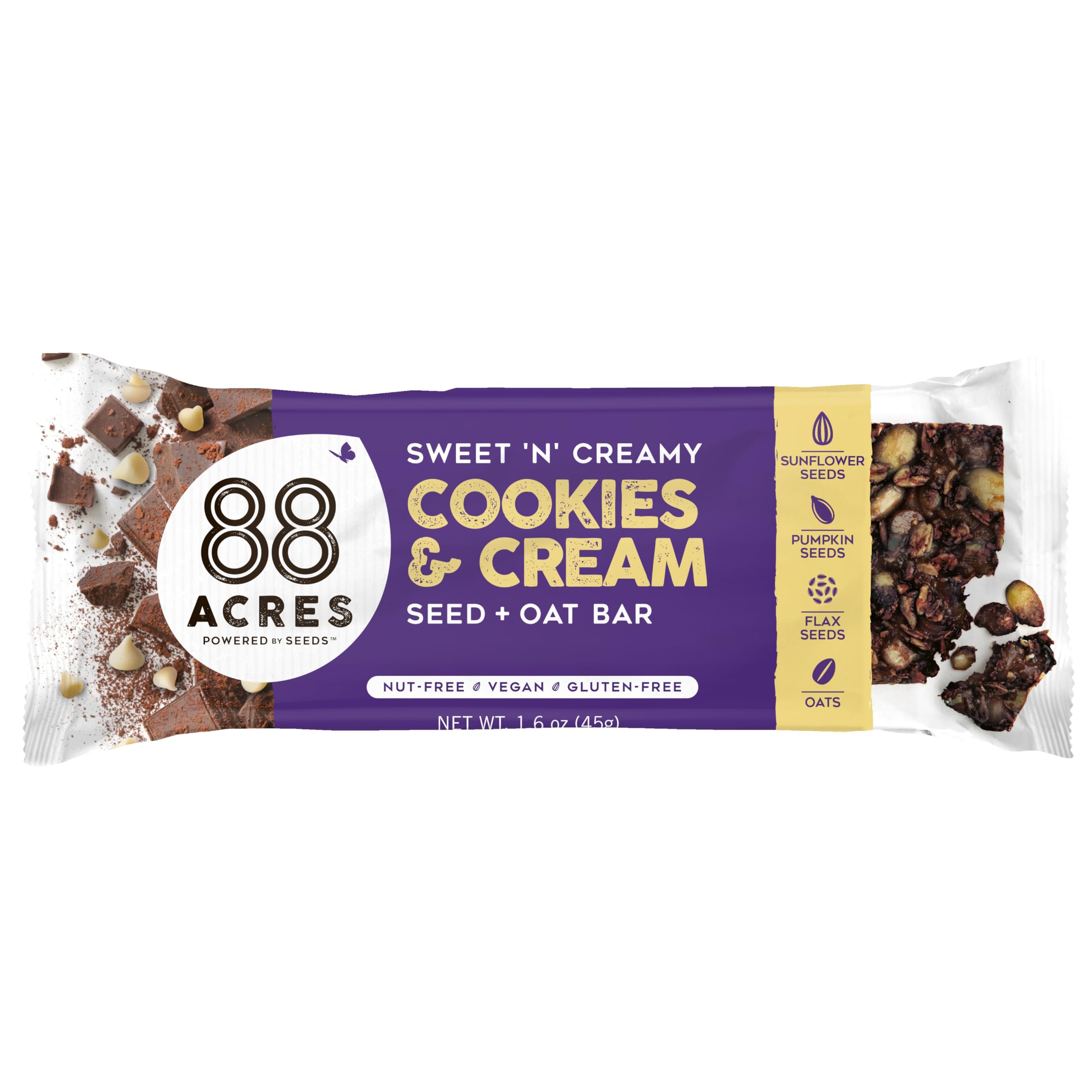 88 ACRES Cookies and Cream Seed Oat Bar 1 6 OZ