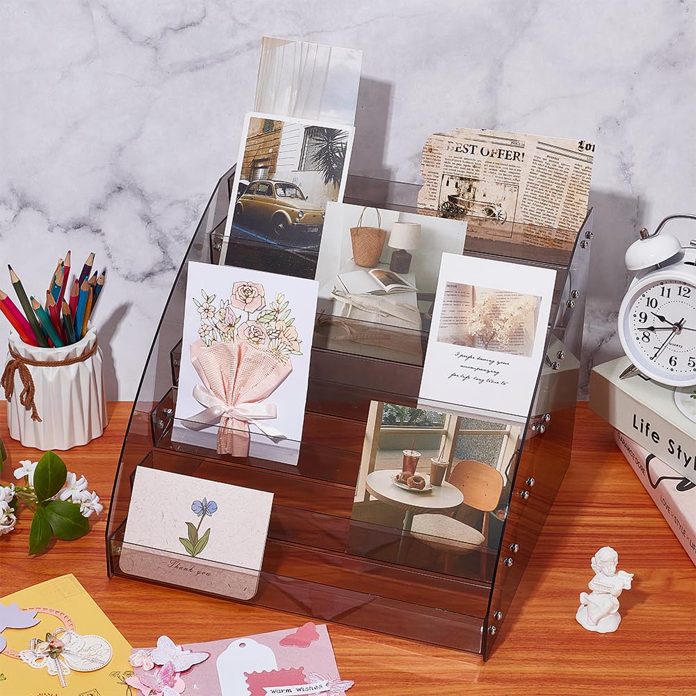 UNICRAFTALE 7-stufiger Acryl-Grußkartenständer - Präsentationsständer 30,5x30x25cm