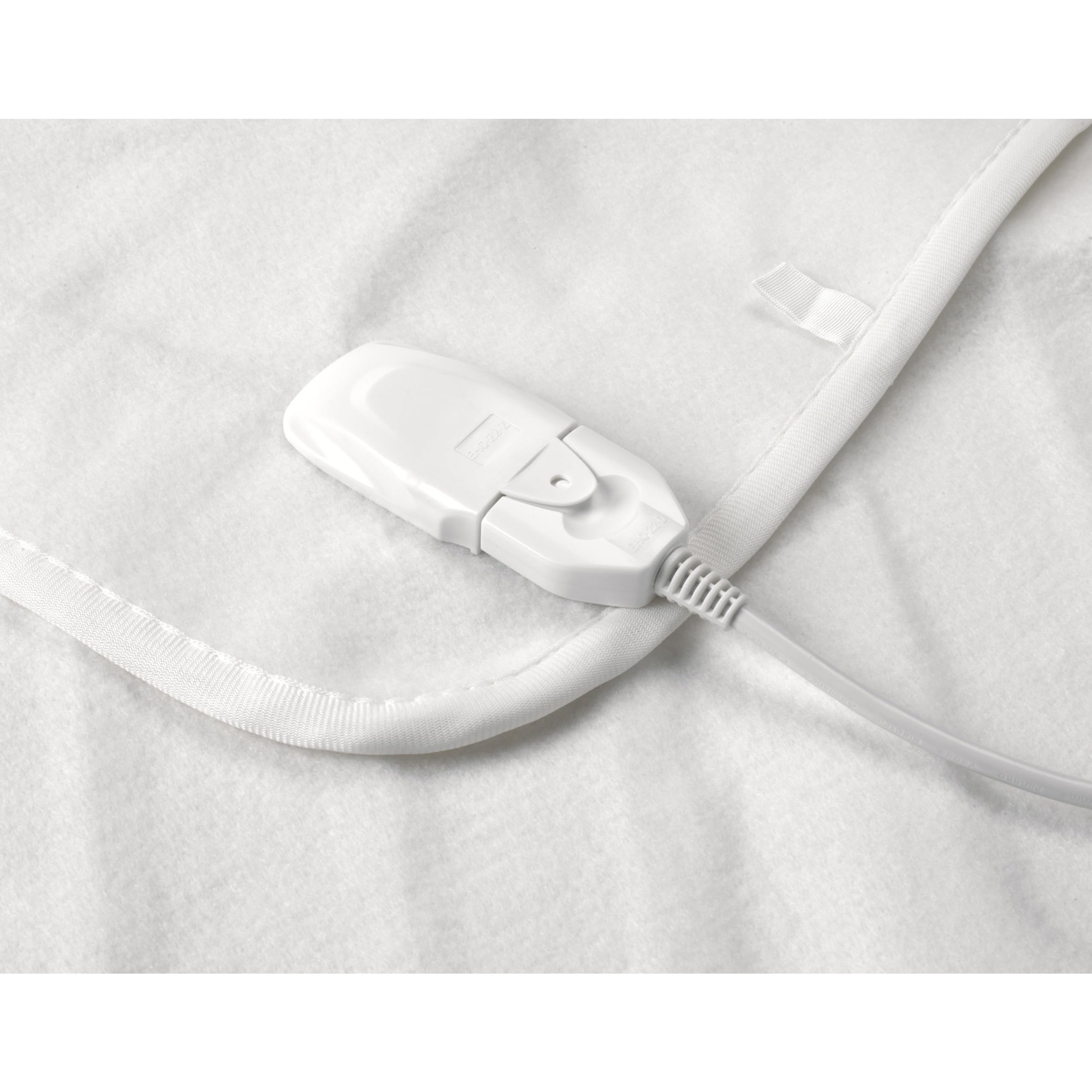 Kleeneze KL3753 Couverture chauffante - Couverture électrique pour lit Simple, Lavable en Machine, 3 réglages de Chaleur, témoin Lumineux, Tissu Doux, télécommande Amovible, Attache 35 W, 135 x 65 cm