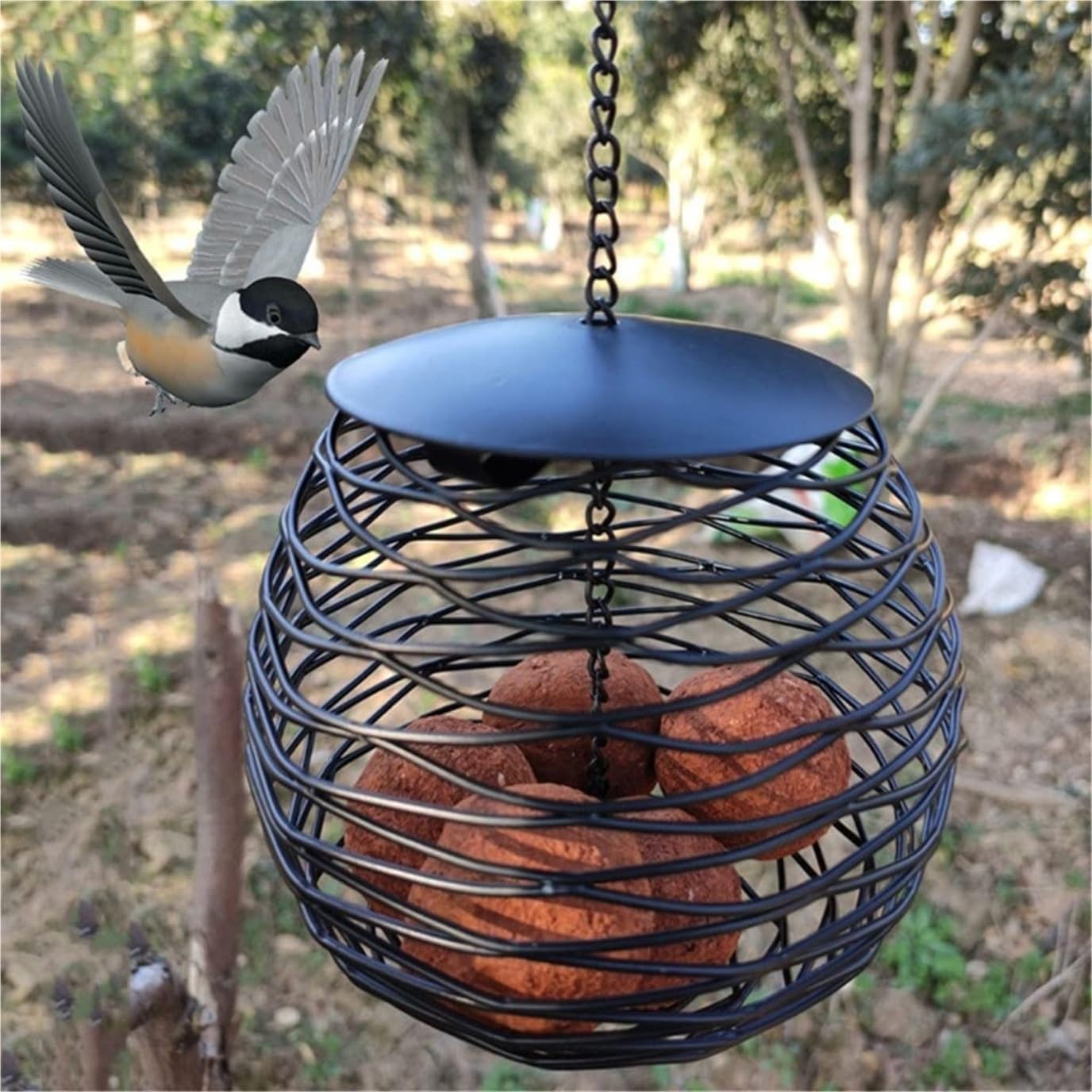 Karmnik Burd Outdoor Bird Feeder Ball Wiszący Siatkowy Dozownik Żywności Narzędzie Do Karmienia Ogród Yard Outdoor Decor Karmnik Ptaków Zewnątrz