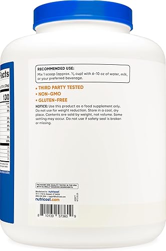 Vista 73 de Nutricost - Proteína aislada de suero de leche en polvo, sabor vainilla, 5 libras