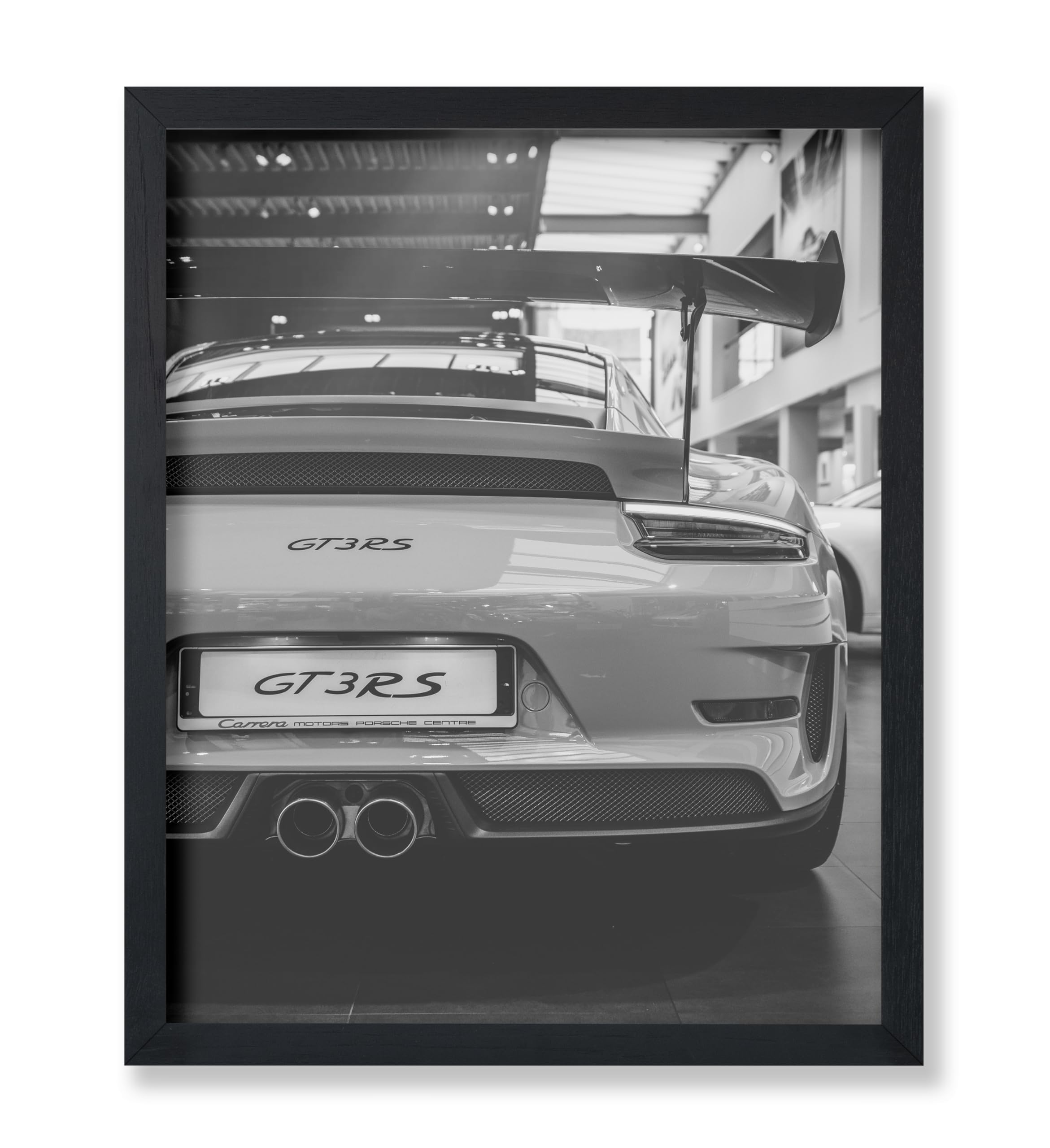 Poster Master Luxury Car Print - Automobile Design - Black and White Photography - Car Enthusiast Transportation Illustration - Great Garage or Bedroom Decor - 8x10 UNFRAMED Wall Decor