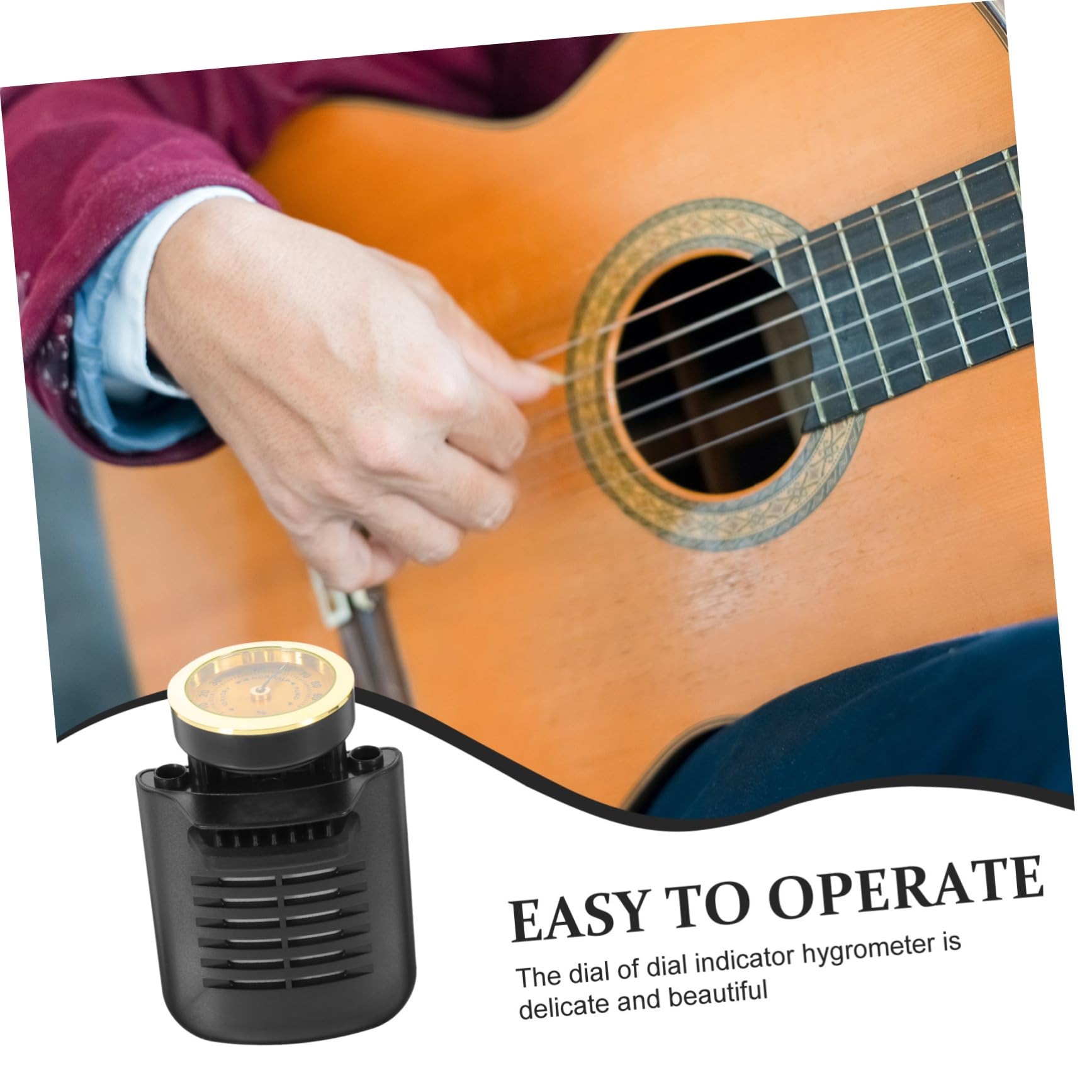Toyvian 2 piezas Humidificador para Guitarra Acústica con Sistema Automático de Control de Humedad Esponja Gruesa y Diseño sin Contacto para Evitar Grietas y Arrugas Cuidado para