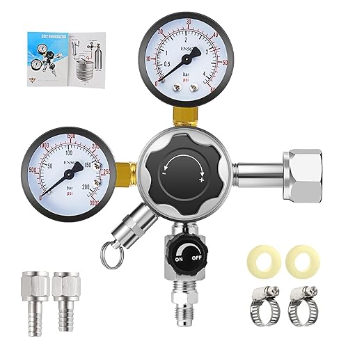 MRbrew CGA-320 Keg Regulator, Quick Disconnect CO2 Kegerator Regulator with