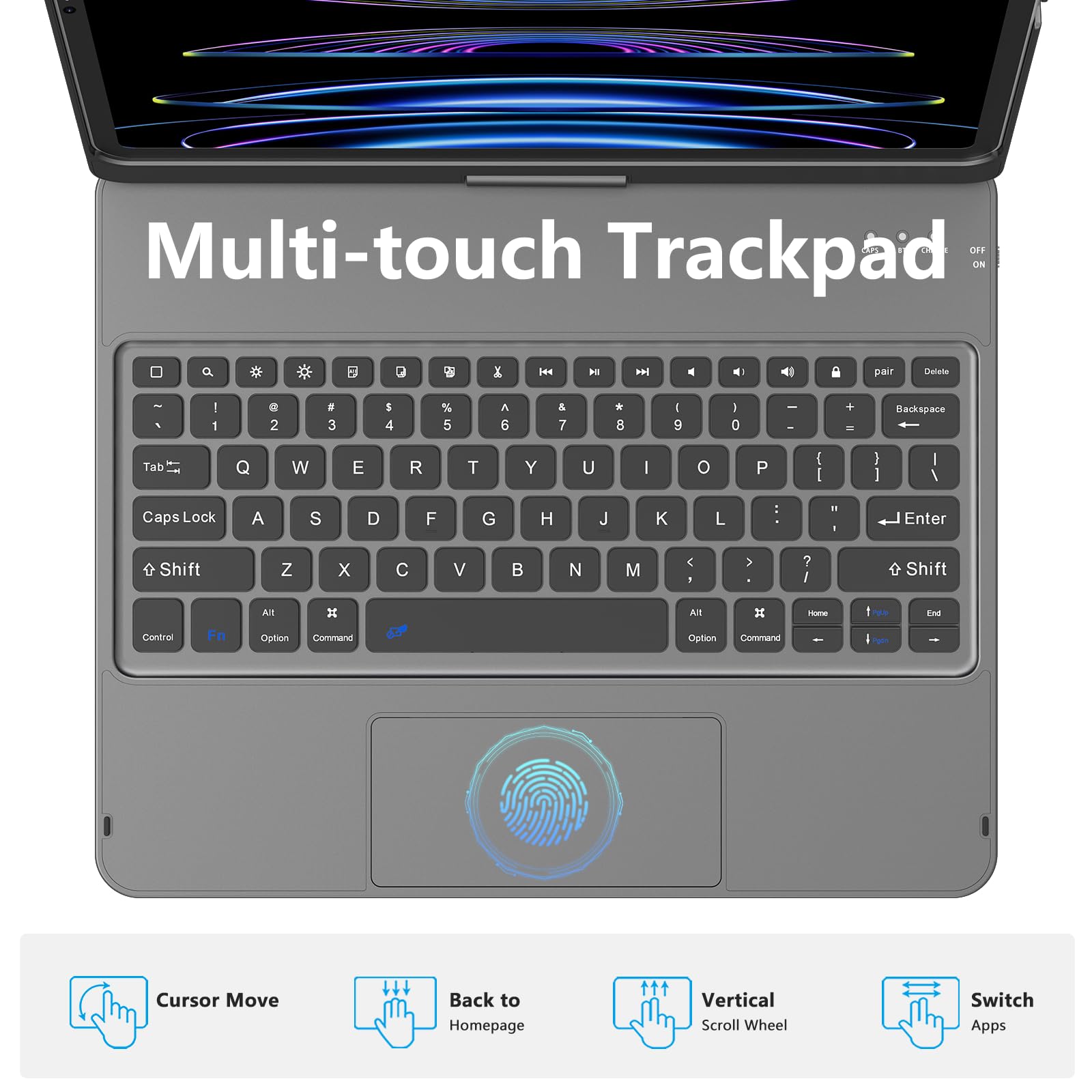 iPad Pro 12.9インチ用トラックパッド付きキーボードケース m139_01.jpg