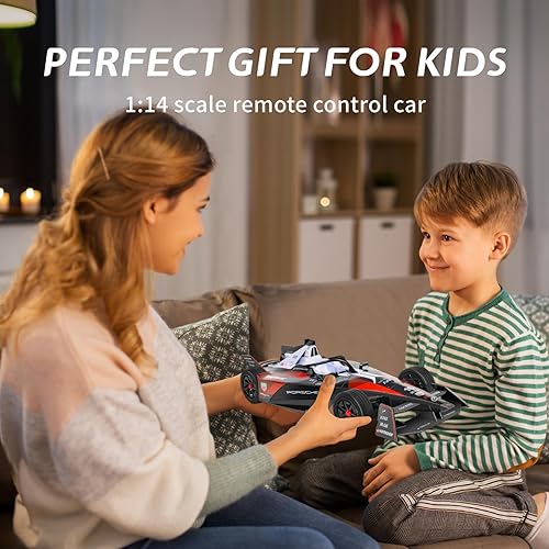 Miniatura 6 de MIEBELY Auto a control remoto 114 a escala 114 auténtico auto de carreras Porsche Formula Rc, juguetes de 2.4 GHz, 3.7 V 500 mAh, modelo de coche