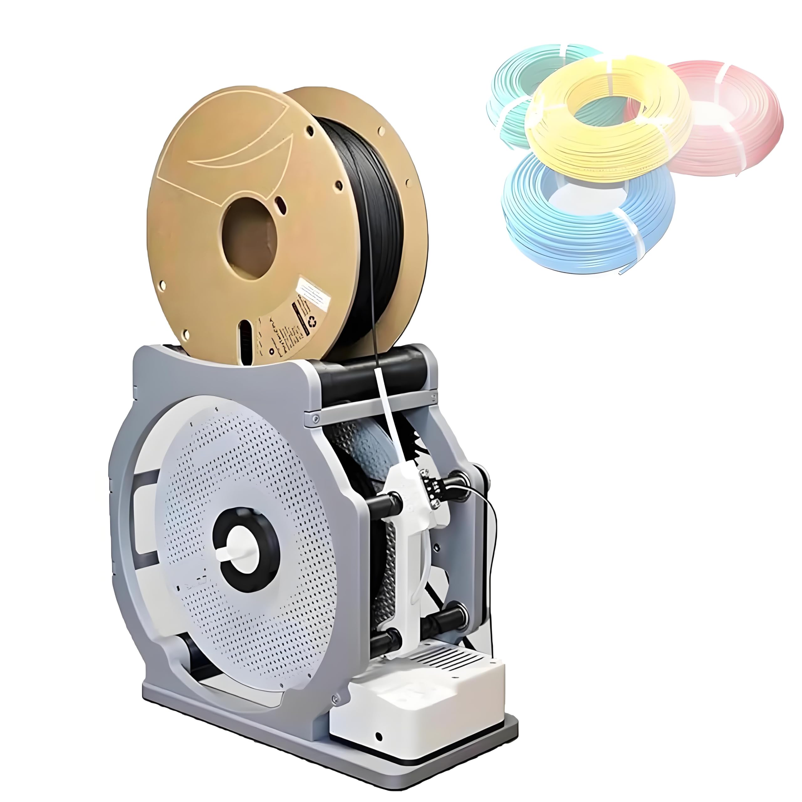 Filament Spool Winder, Automatic Filament Respooler with Auto Stop Sensor, Electric Rewinder Machine for 3D Printer Filament PLA ABS, Anti-Tangle Spool Winding Tool for Makers & DIY