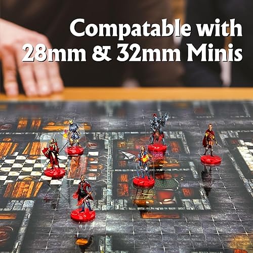 Miniatura 6 de Arcknight Los mapas de batalla de juego de rol del castillo de Graystone 16 mapas modulares RPG en 8 páginas de doble cara, cuadrícula cuadrada de 1