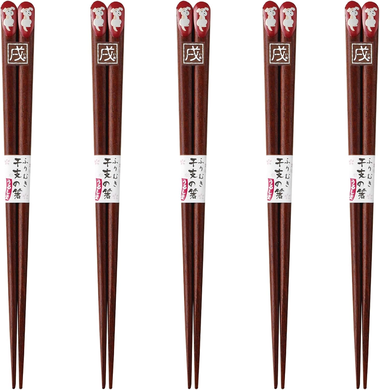 J-kitchens PID589238 Japanese Chopsticks, Set of 5 Pairs, Material: Wood, Chopsticks, Made in Japan