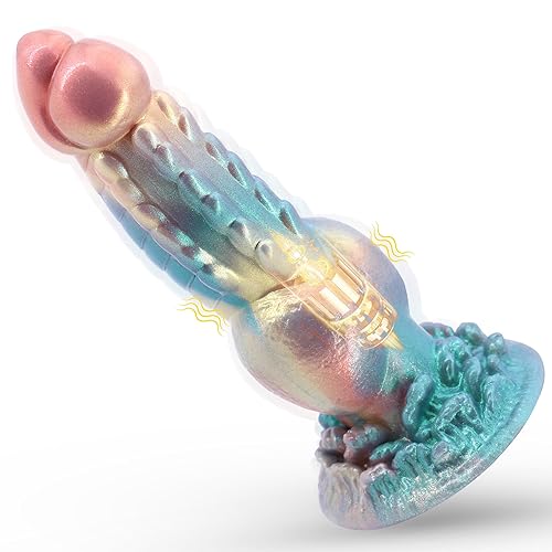Dog Dildo Vibrator Realistic Vibrating Dildo for Women, Remote Control G Spot Vibrator Wand Cit Stimulator with 10 Powerful Vibration Modes and Suction for Solo and Couples Sex Play - Vibrator