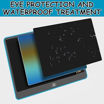 Two Pens, 16 Inch Drawing Tablet, LCD Writing Tablet, Portable Drawing Board, Wipeable and Reusable Magic Board, 3-8 Birthday Gift for Girls and Boys (Blue)