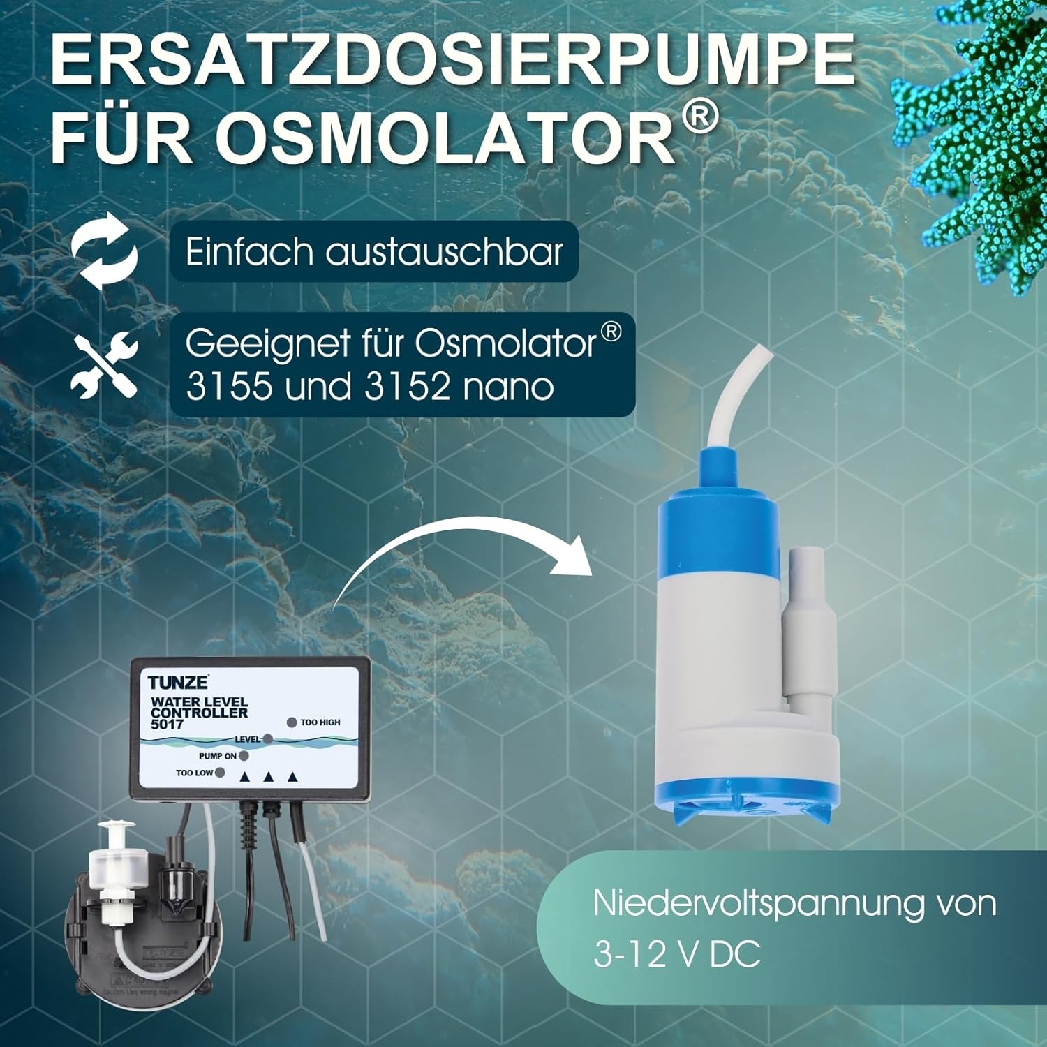 Tunze Replacement Metering Pump for Osmolator and Nano Osmolator 5000.020