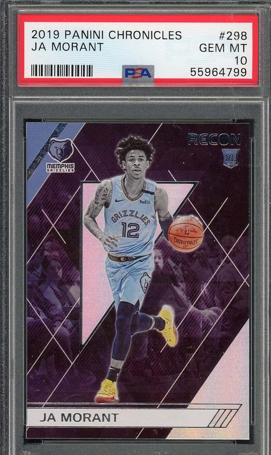 Ja Morant 2019 Panini Chronicles Basketball Rookie Card RC #298 Graded PSA 10