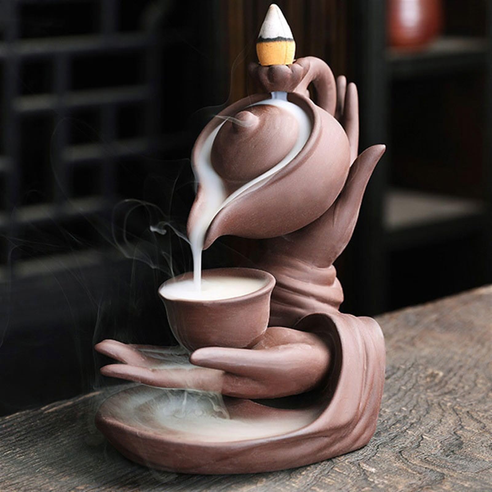 Arbeitszimmer Retro Kreativer Lila Sand Rückfluss Weihrauchbrenner Innen Zuhause Zen Dekorative Ornamente Weihrauchhalter Schreibtisch