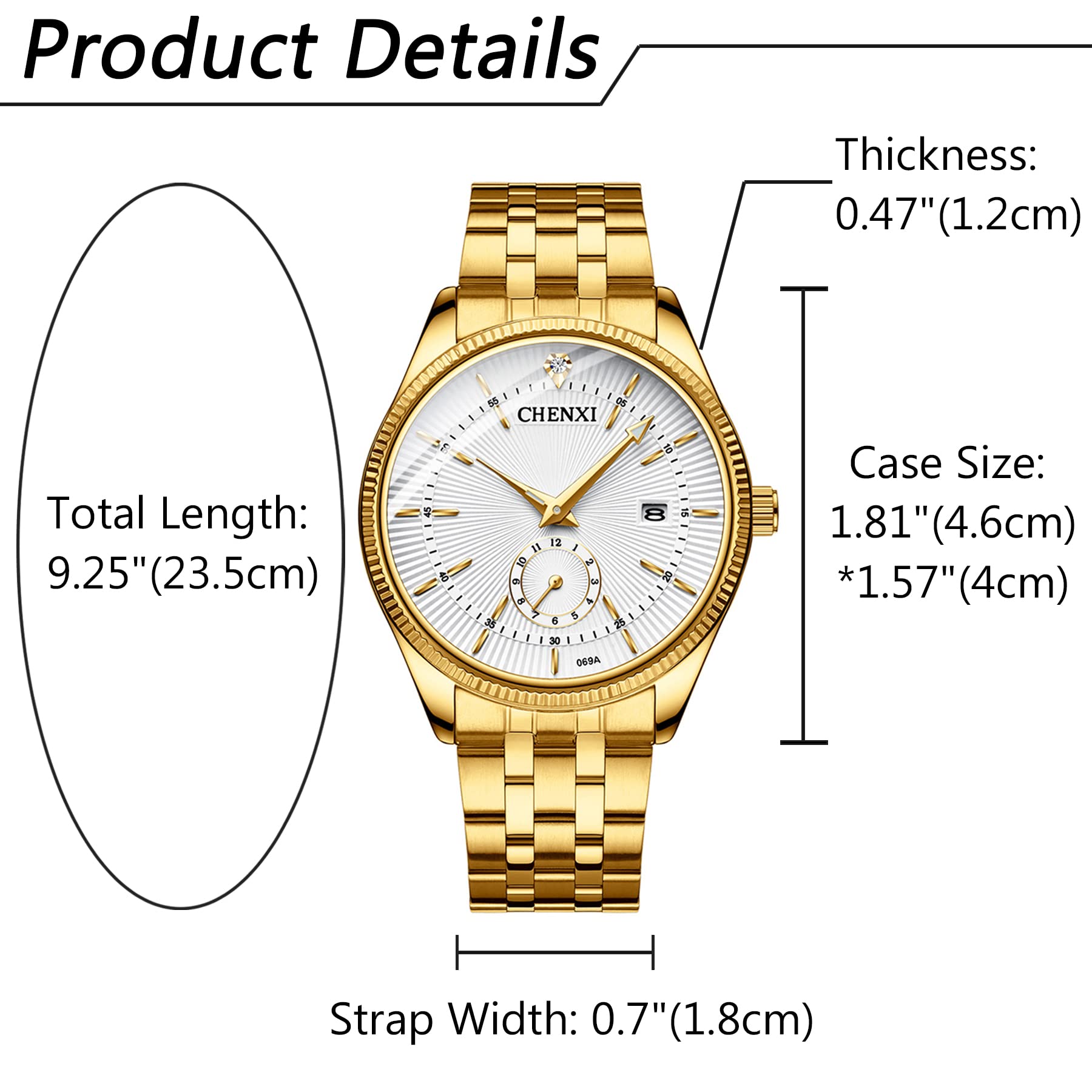 JewelryWe Armbanduhr Herren Damen mit Strass Römische Zahlen Zifferblatt Metallarmband, Quarz Analog Uhr Muttertag Gold Silber