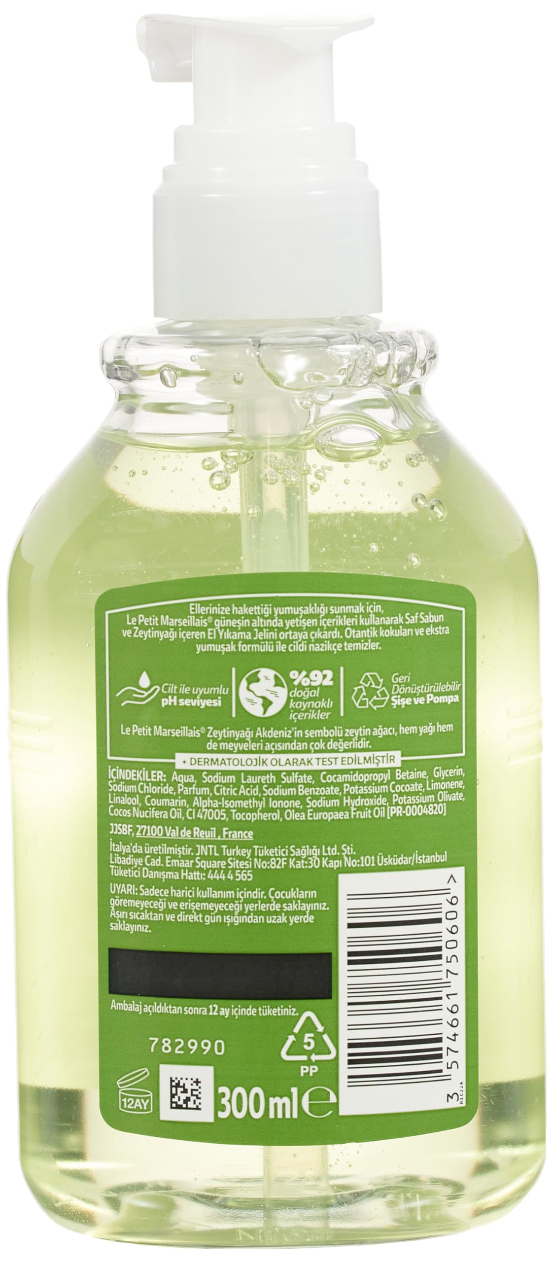Le Petit Marseillais El Yıkama Jeli Saf Sabun ve Zeytinyağı İle (300 ml) 2li paket
