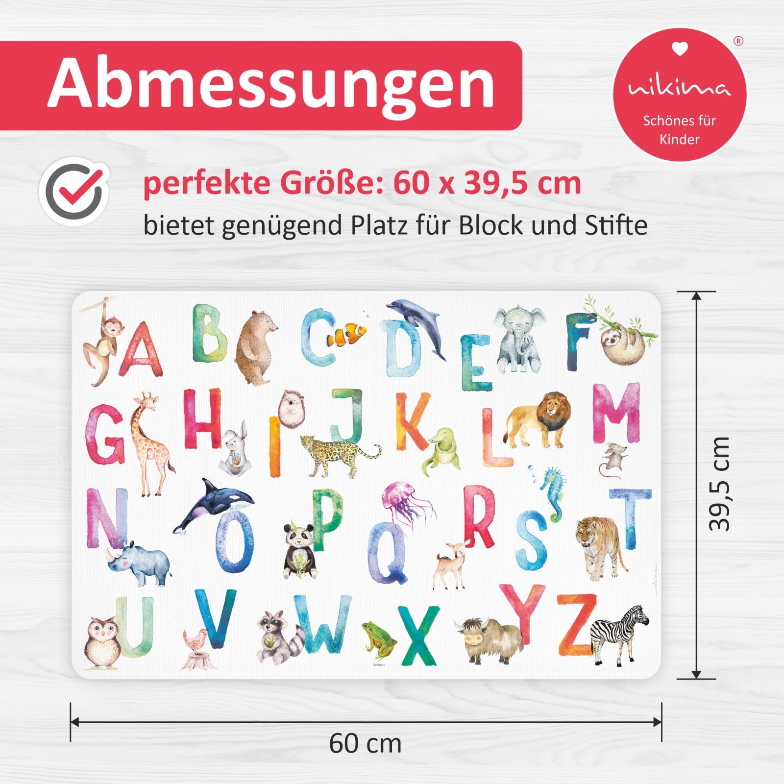 Stabiele XXL vinyl bureauonderlegger, wereldkaart, knutselmat, afwasbaar, BPA-vrij, scheurvast, kleurecht, cadeau voor eerste schooldag, eerste schooldag of voor kinderdagverblijf