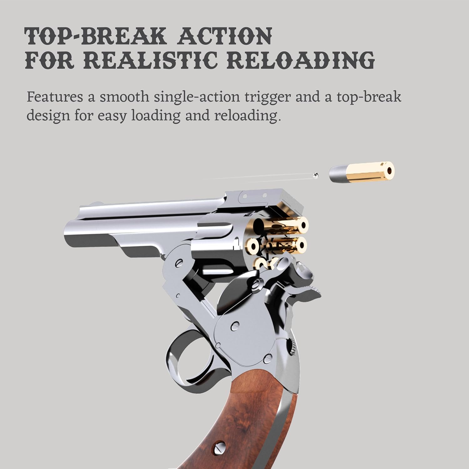 Barra Schofield No. 3 CO2 BB Revolver | Authentic 1875 Replica BB Pistol | 5" Barrel, Full Metal Frame, Realistic 6-Shot Cylinder, 400 FPS