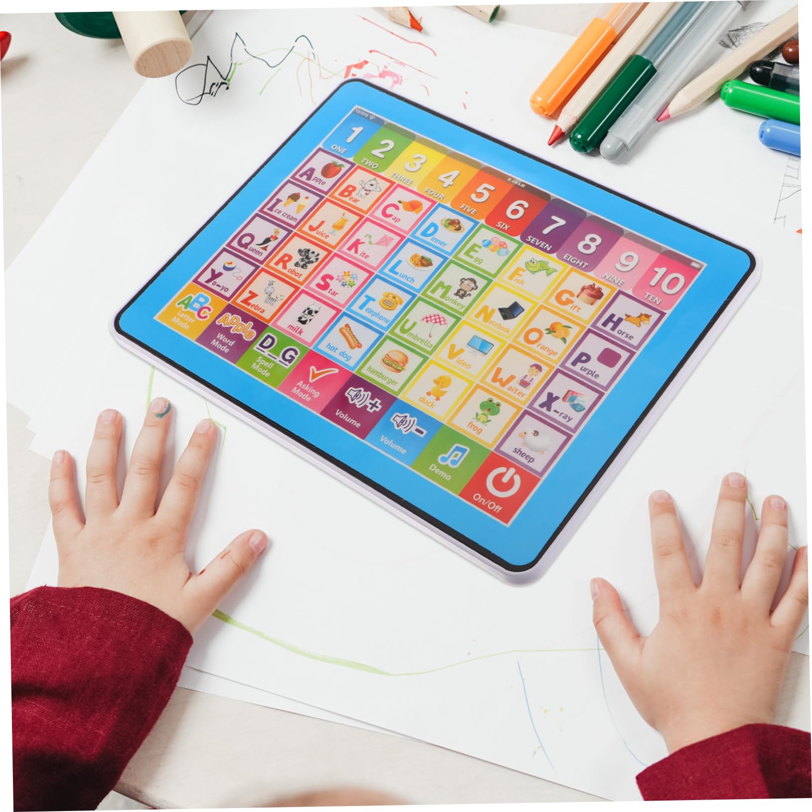 HANABASS 3 Tablet Educativo per Touch Screen Interattivo Apprendimento Alfabetico e Numerico Portatile Multifunzione per Prima Dispositivo Didattico Precoce