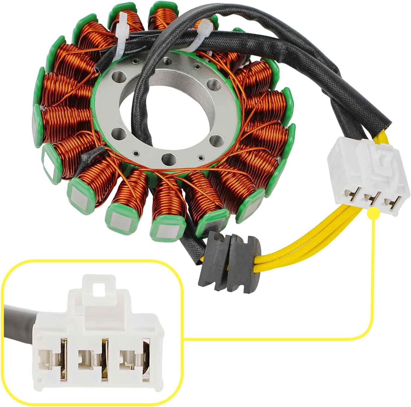 Tykick Stator for Yamaha YZF-R6 YZFR6 2017 2018 2019 2020 2022 2023 2024 2025 2026 Replaces 2C0-81410-00-00 2C0814100000 2C0-81410-01-00 2C0814100100