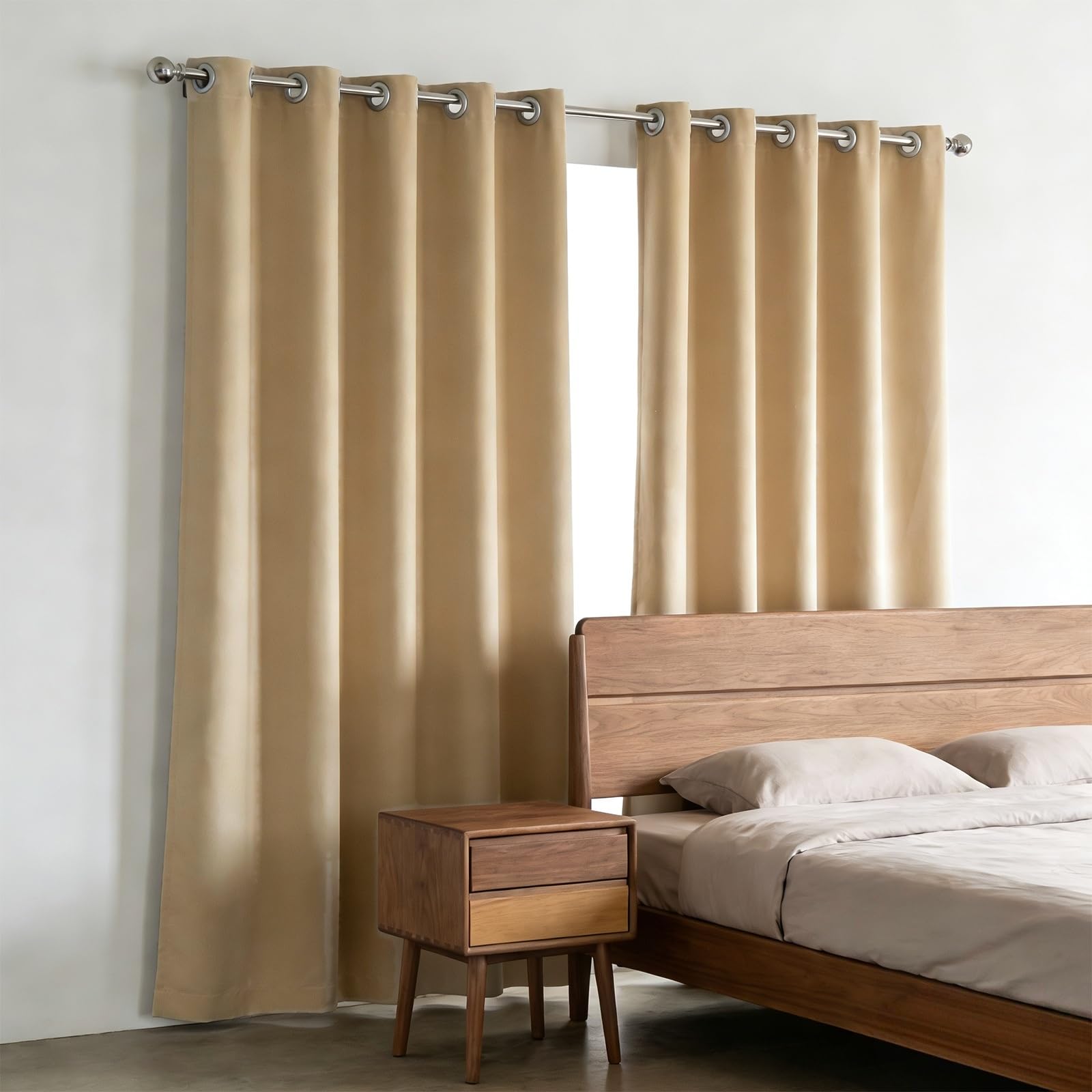 Rideau isolant thermique 270x250 cm beige pour vitrage