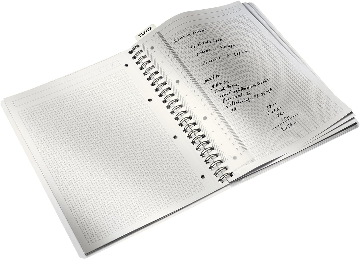 Leitz 44560000 Executive Notepad A5 Spiral Bound Squared Chequered Collegeblock A4 multicoloured