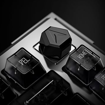DrunkDeer A75 Ultra Rapid Trigger HE Keyboard, Esports Gaming Keyboard, Magnetic Switch - Adjustable Actuation - 0.01mm, RT Plus, RT Match - 8K Hz,ANSI,75%, PC Keycaps,Black - Qian Switch