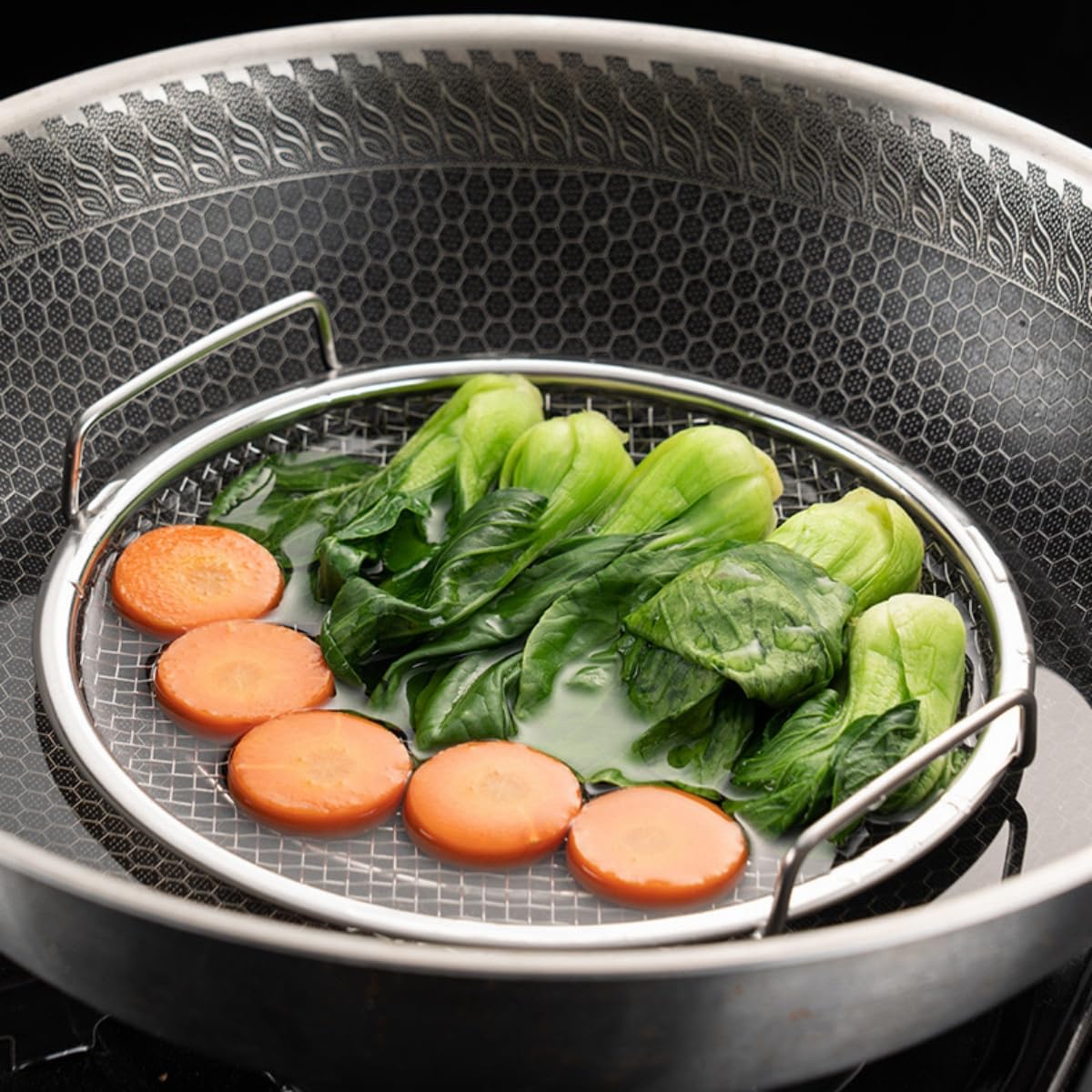 Scolapasta Per Frittura In Acciaio Inox Con Filtro – Griglia Scolalessico Per Patatine E Pollo - 3