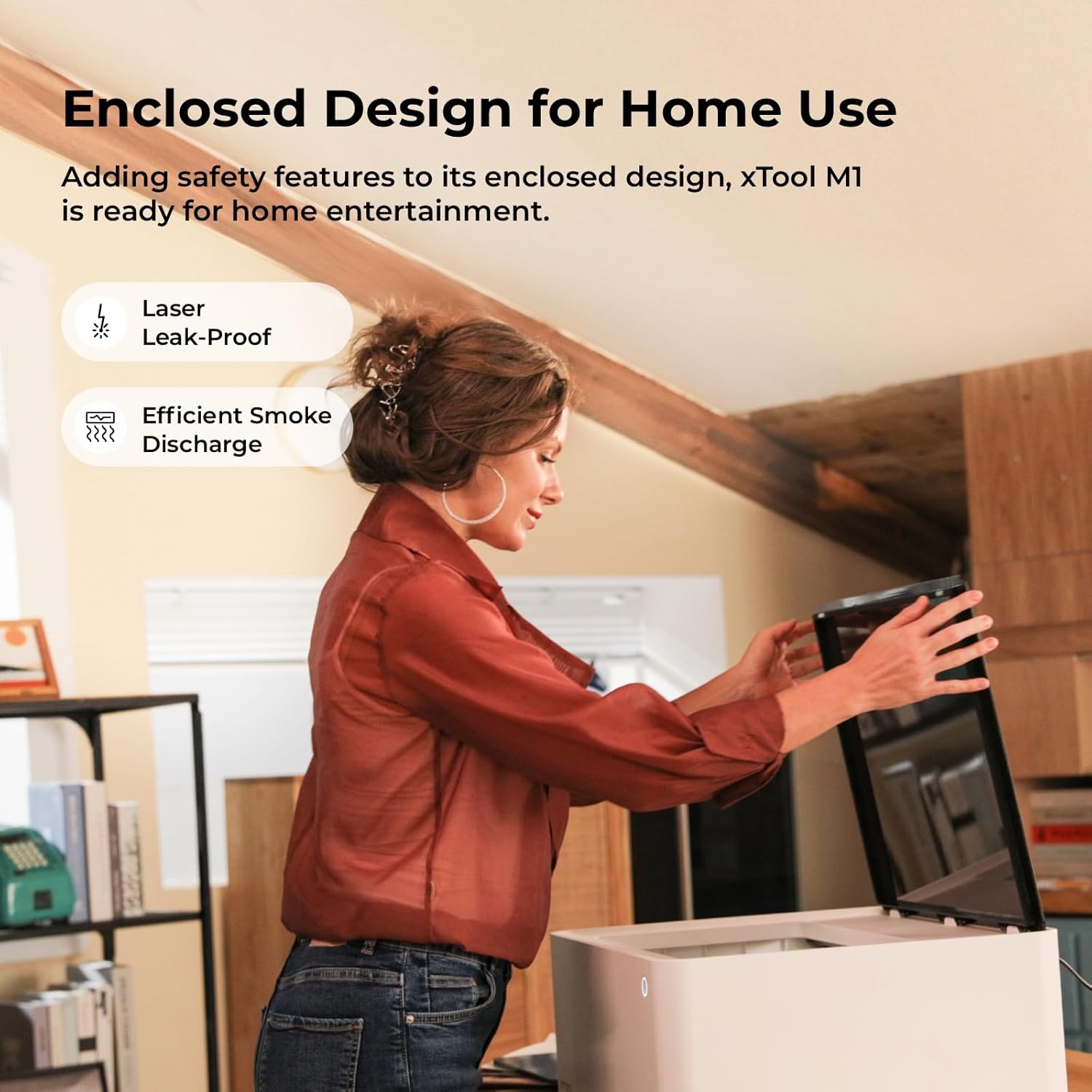 xTool M1 showing a larger work area compared to other machines
