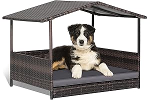 Giantex Pet Dog House, Weatherproof Indoor Outdoor Small Kennel