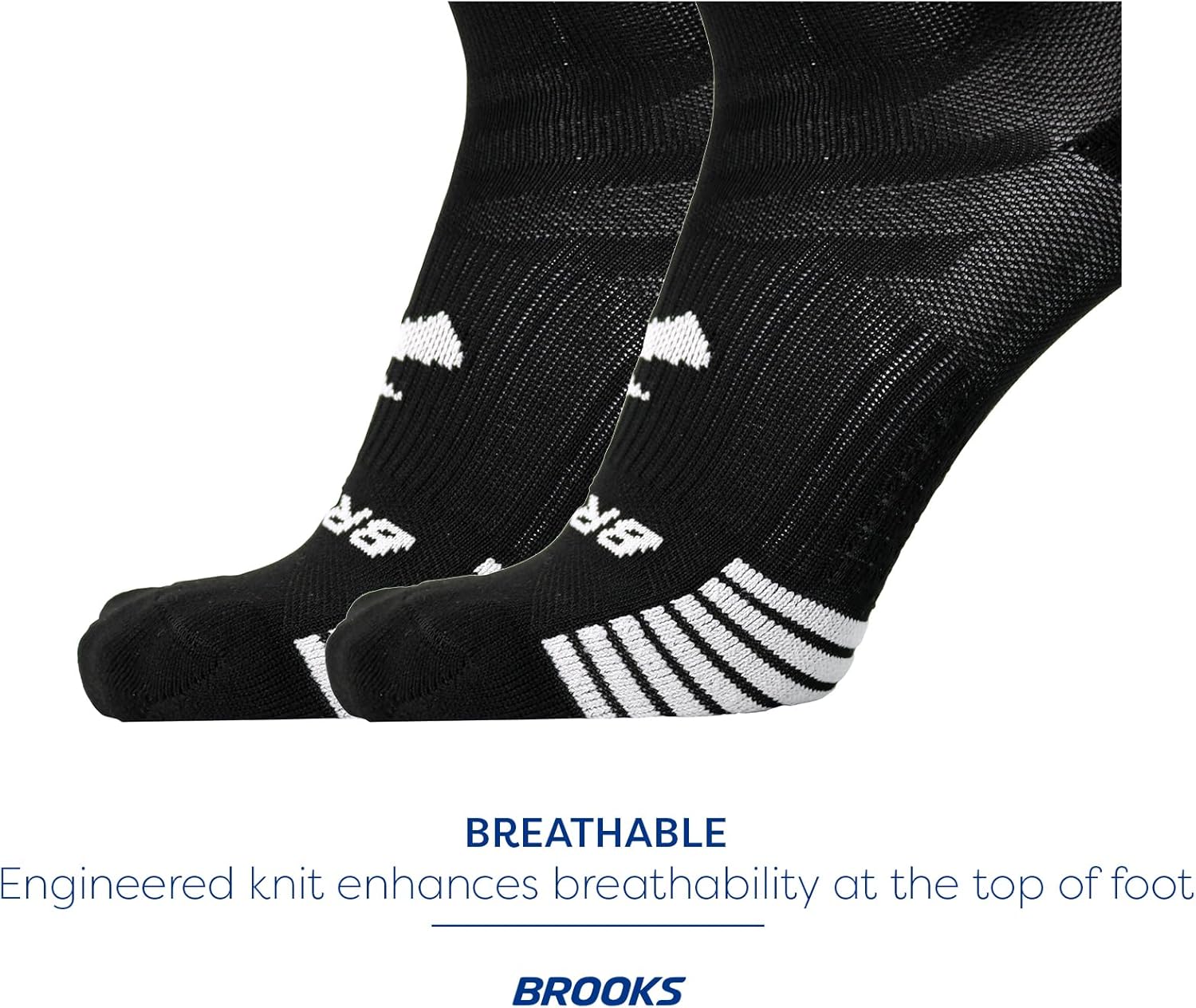 Brooks Ghost Lite Quarter Socks I Performance Running, Comfort Fit with Arch Support for Men & Women (2-Pack Set)