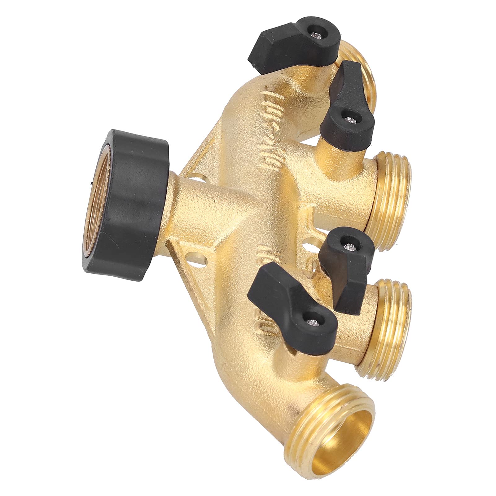G3/4 Divisor de manguera de agua de 4 vías Adaptador de manguera de jardín Distribuidor de conector de riego para grifo