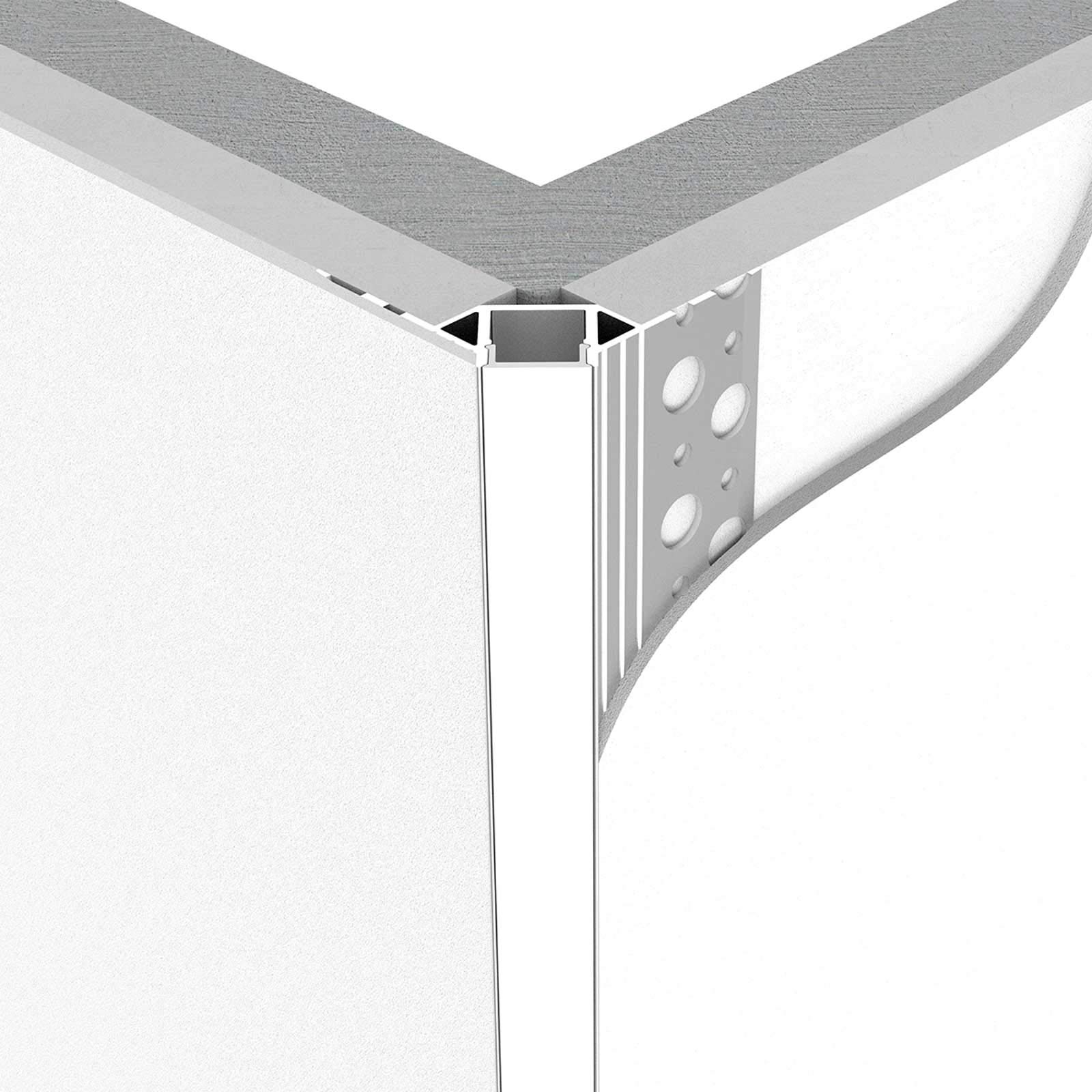 GIPA U-Profil Aluminium LED 2 Meter - Mit Milchiger Acryl-Abdeckung, Für LED-Streifen Bis 10 Mm