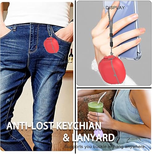 Miniatura 6 de Miimall Compatible con Beats Studio Buds + funda, bloqueo seguro, llavero antipérdida, LED frontal visible, funda protectora militar de poliuretano