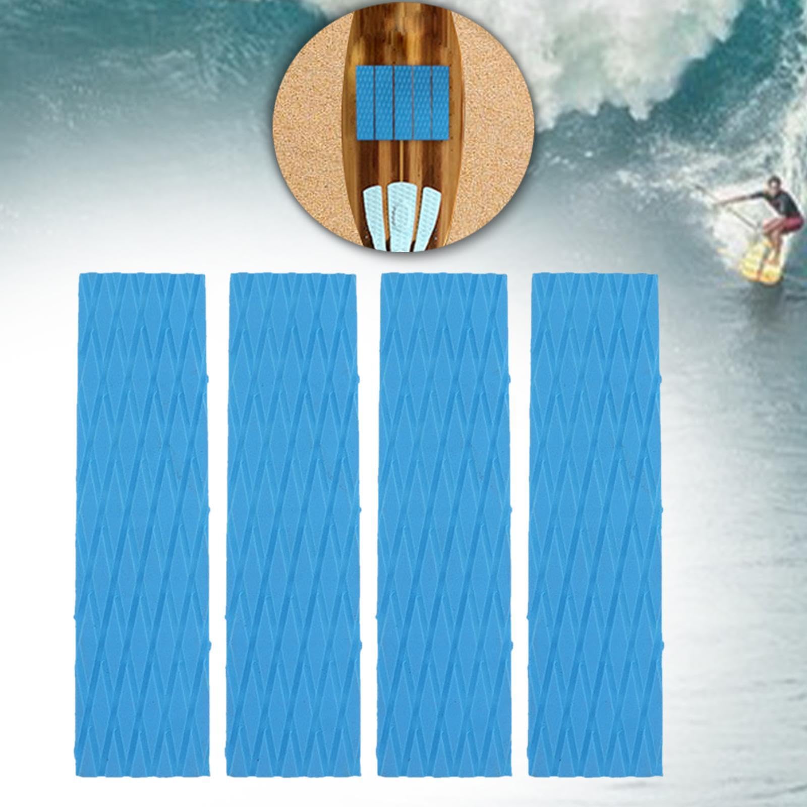 rockible 4X Surfboard Traction Pads Non Slip Surfboard Grip Pad Multipurpose EVA Foam Deck Grip Pad for RV Stand up Paddleboard Yacht, Light Blue