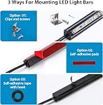 Litever LED Kit d'éclairage sécurisé. Commande de porte activée. 6 pcs Slim 12 Barres de lumière de pouce. Plug-in extensible linkable pour pistolet sûr, penderie, vitrine, dans-Cabinet sous le comptoir. 5000K
