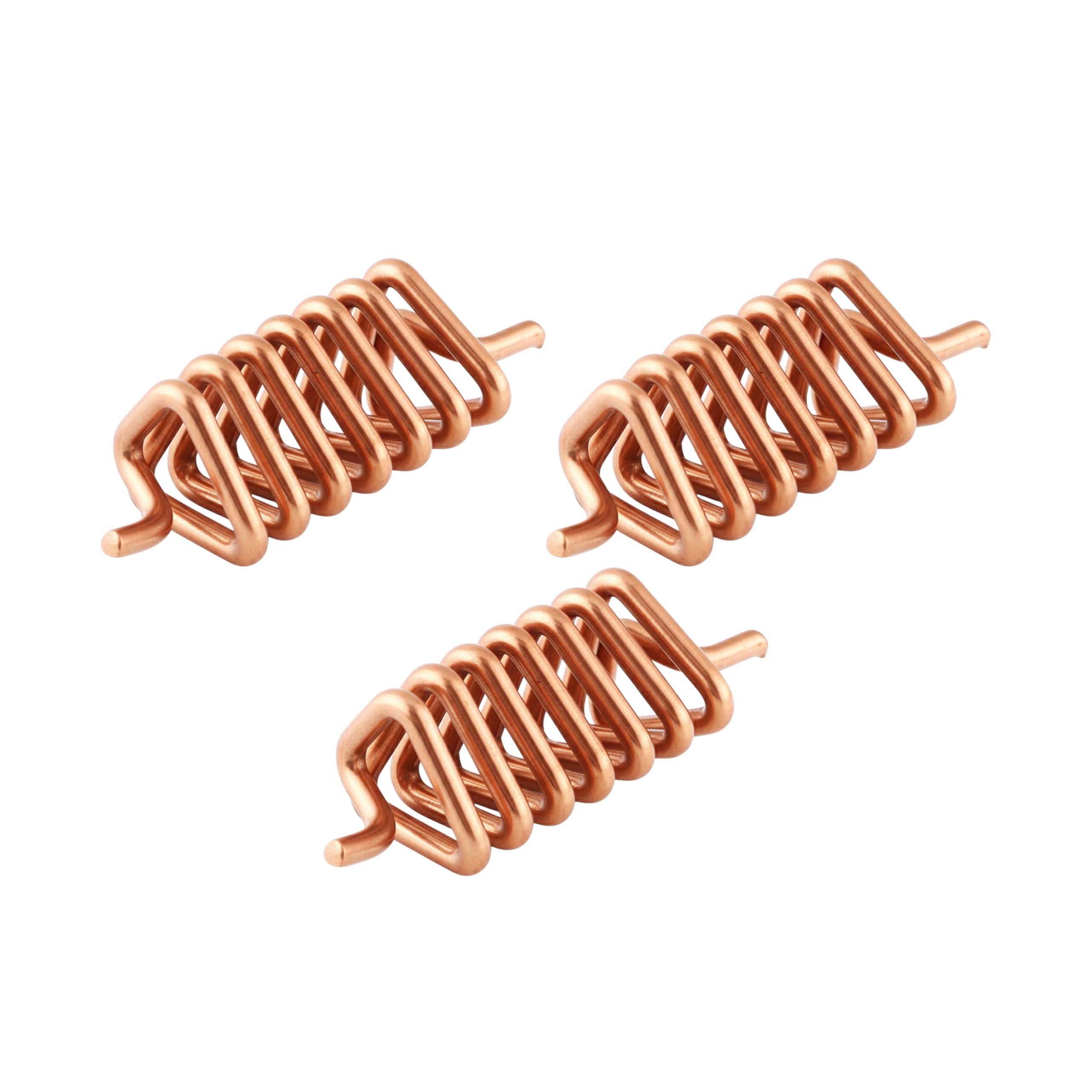 Copper Triangular Spring Anti-Clockwise Use to Boost of The Energy Field (Pack of 3) (Approx-5cm)-image-49