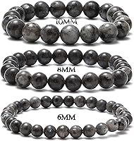 Vista 221 de 200 cuentas redondas y sueltas de cristal de cuarzo gris natural de 0.32 pulgadas (8 mm) para joyería y manualidades