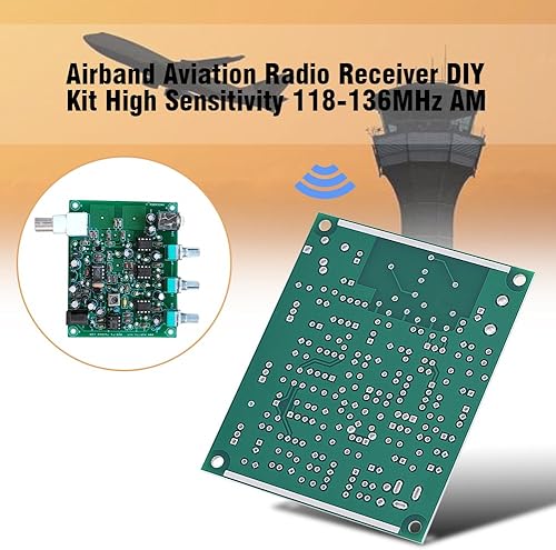 Miniatura 2 de Receptor de radio Airband Kit DIY Receptor de banda de aviación con alta sensibilidad 118-136MHz predeterminado