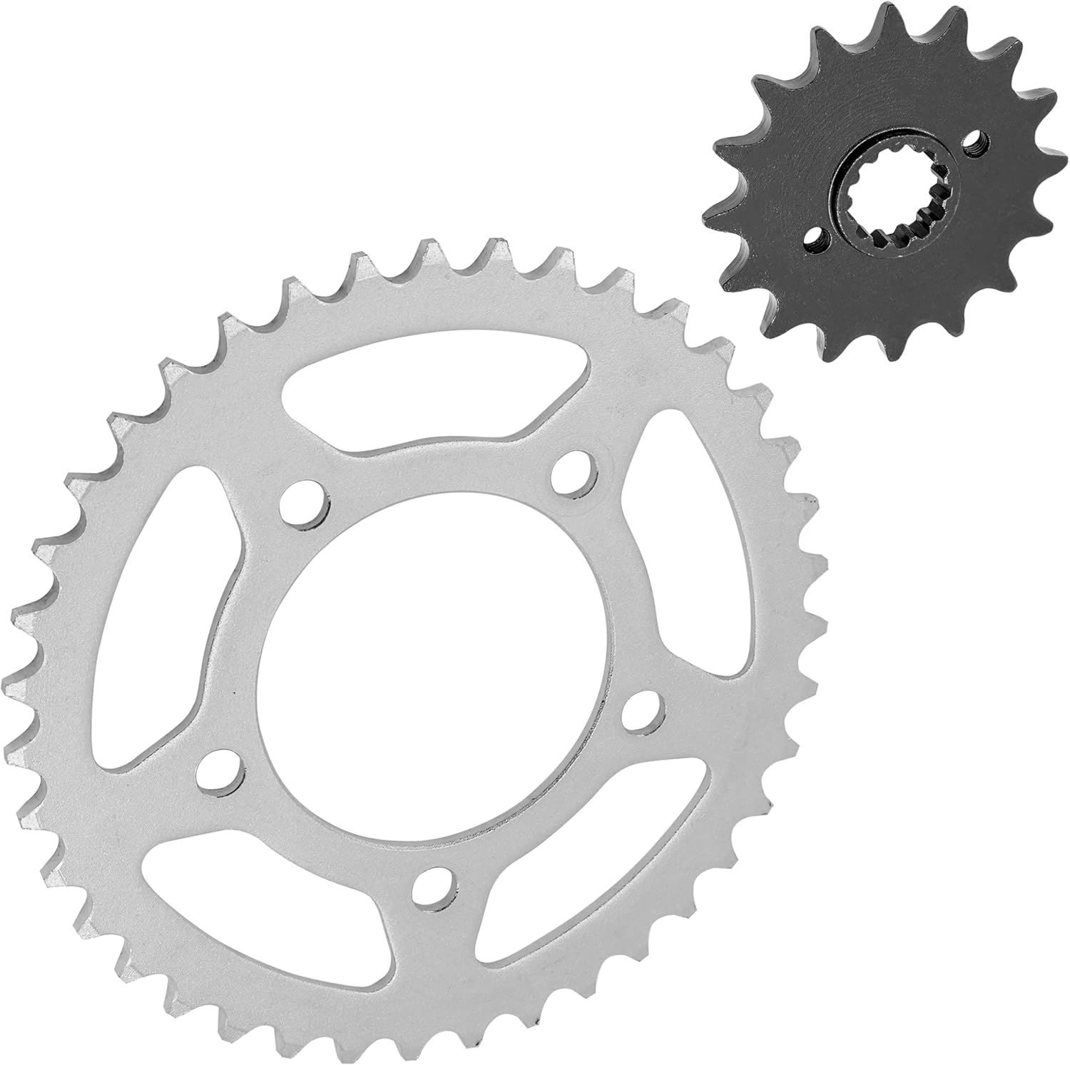 Caltric Front & Rear Sprockets Kit Compatible with Suzuki GS500E GS500F GS500H 1994-2010