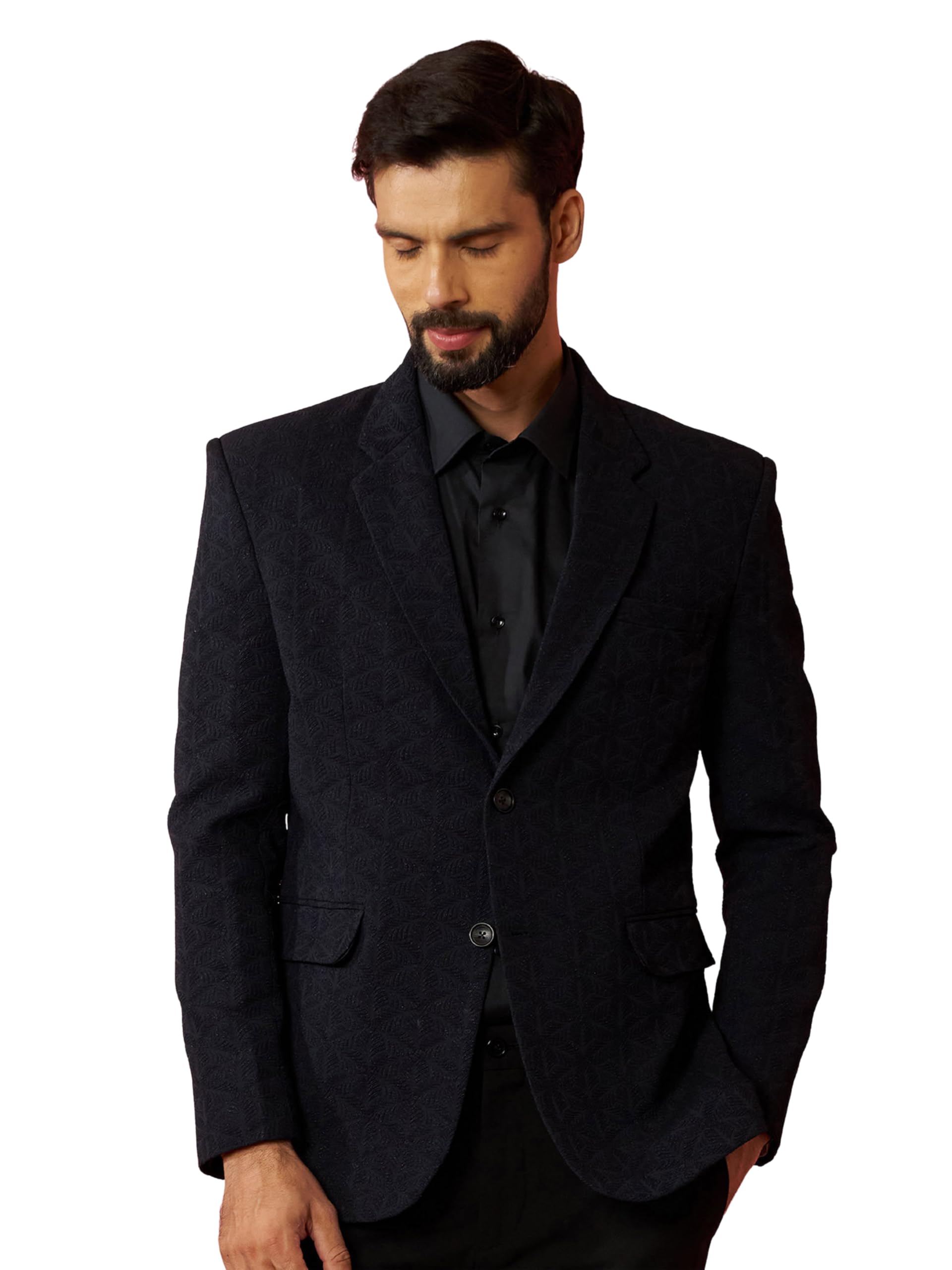 Men's BAFTA Embossed Blazer - Wedding Party Formal Ethnic Wear