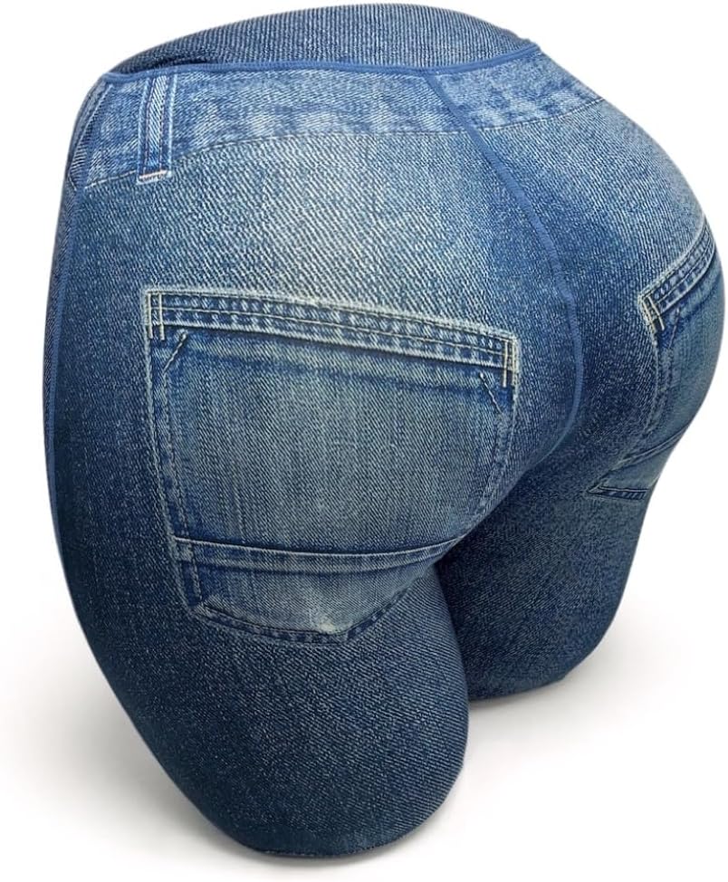 The Buttress Pillow – All-Natural Latex Foam Butt-Shaped Pillow for Sleep, Stress Relief, and Comfort – Ergonomic Design for Side, Back, and Stomach Sleepers – Removable Cover Included