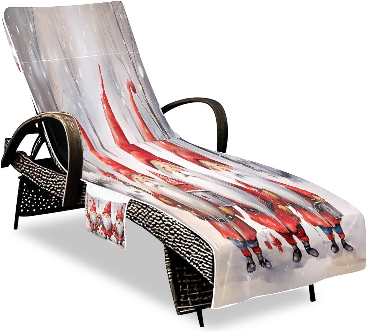 FRMG Christmas Santa Claus Patio Chaise Lounge Covers Beach Chair Cover Beach Chair towel lounge chair towel cover 2012201a