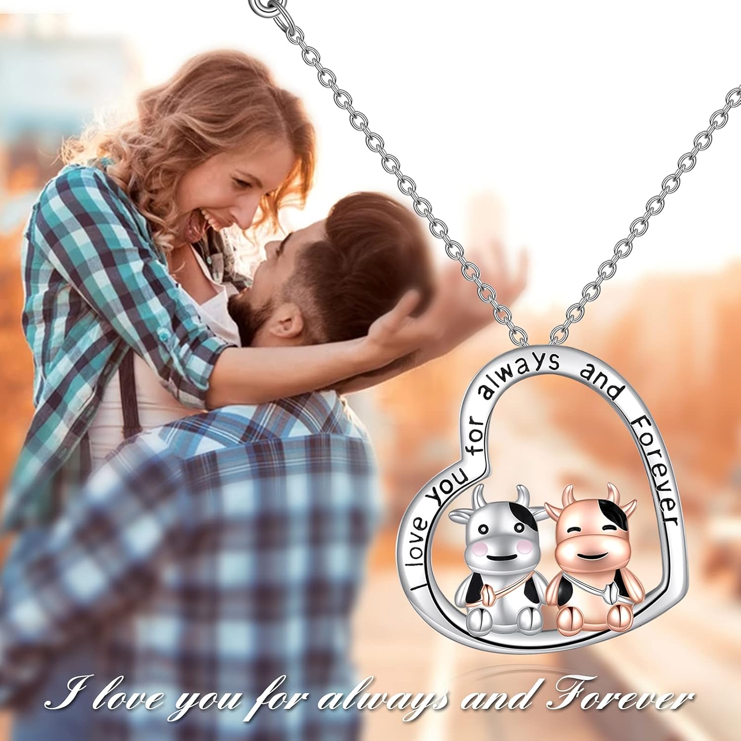 YAFEINI Highland Cow/Dachshund/Schnauzer Necklace 925 Sterling Silver Cow/Dog Cute Animal Pendant Friendship Necklace for Women - Image 6
