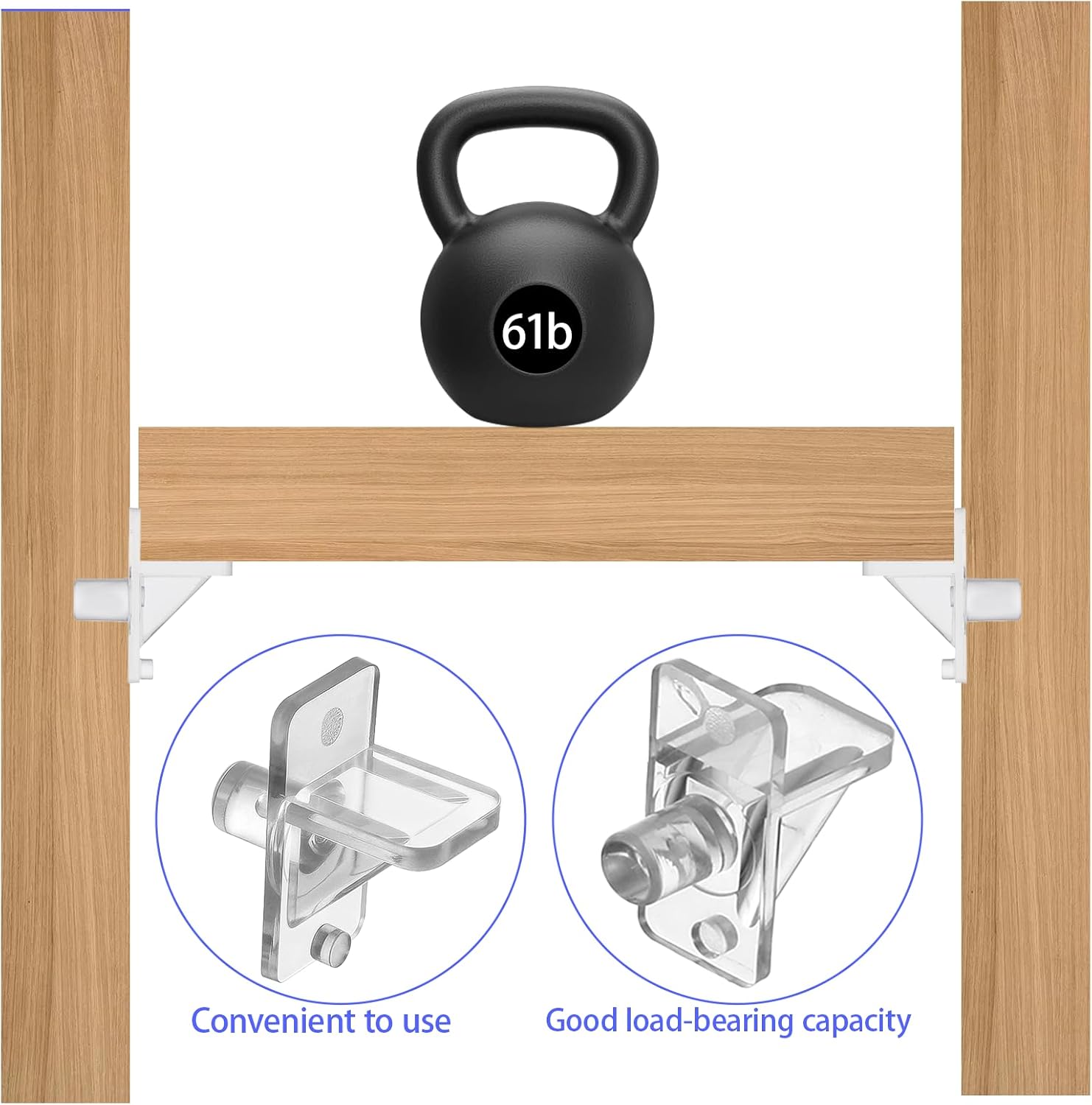 10 Pcs Plastic Shelf Pegs Clear Shelf Holders Pegs 1/4 Inch Diameter Furniture Support Pin Peg for Kitchen Cabinet Wood Shelving Bookcase